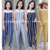 ราคา ❌ถูกที่สุดในแอพ❌ จั๊มสูทขายาวลายริ้ว สาวอวบใส่ได้ (2316480263)