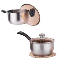 ราคา หม้อด้าม+หม้อนึ่ง สองชั้น สแตนเลสเกรดพรีเมี่ยม 2in1 ขนาด 18cm ราคาถูก หม้อ หม้อสุกี้ หม้อสตู หม้อต้ม หม้อกะทะ หม้อชาบู (20171413385)