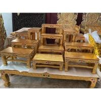 ราคา โต๊ะหมู่บูชา ปิดทอง ไม้สัก หมู่ 12+1หน้า12 นิ้ว รวมฐาน 13 ตัว ปิดทองส่องประกายสุกปลั่ง เดินเส้นประดับกระจกหลากสี โต๊ะพระ (21759646696)