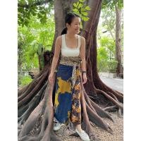 ราคา กางเกง wrap pants ผ้าพริ้วพิมพ์ลายดอก (3791521921)