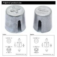 ราคา ปลอกเสริมขั้วแบตเตอรี่รถยนต์ 1 คู่ บวกและลบ ตะกั่วแปลงขั้วแบตเตอรี่ เปลี่ยนขั้วเล็กให้เป็นขั้วใหญ่ (14497017999)