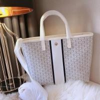 ราคา Tory Burch Gemini Link Small Canvas Tote (4333985789)