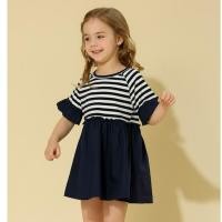 ราคา 200 : เสื้อผ้าเด็ก พร้อมส่ง - เดรสเด็กผู้หญิงสีน้ำเงิน ( แฟชั่นสไตล์เกาหลี ญี่ปุ่น เด็กเล็ก เด็กโต ) (5548349525)