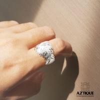 ราคา ส่งฟรี[เหลือ 430.-เก็บโค้ดหน้าร้าน] Aztique แหวน ขนนก Feather Ring Handmade Adjustable Ring Jewelry Gifts sa แหวนเงินแท้ (9415734720)