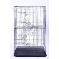 ราคา ⭐CC-1 กรงแมวเหล็ก​แบบพับขนาดใหญ่​+ถาด+ล้อ (76742560)