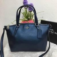 ราคา Coach หนังสีน้ำเงินเมมาลิค 10 นิ้วของแท้ (961742285)