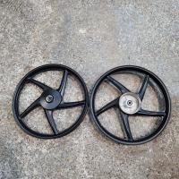 ราคา ล้อแม็ก ซุปเปอร์คัพ หน้าดั้มหลังดั้ม 5ก้าน สีดำล้วน ใส่รถเวฟรุ่นดั้มได้ (25454918292)