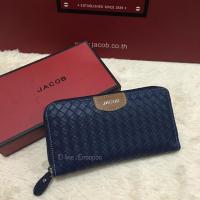 ราคา JACOB กระเป๋าสตางค์ซิปรอบลายสานใบยาว ของแท้% (สินค้าพร้อมส่งค่ะ) (738941651)