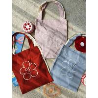 ราคา กระเป๋าผ้าFlower two-tone tote bag (7456331435)