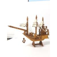 ราคา เรือไม้สักจำลอง สำเภาจีน ขนาด38x43ซมเสริมฮวงจุ้ยเสริมดวงตกแต่งบ้านแก้บน (7547271890)