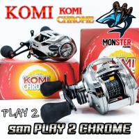 ราคา รอกตกปลา รอกหยดน้ำ KOMI PLAY 2 CHROME สี Chrome ลิมิเต็ด สีพิเศษ ( มีทั้งหมุนขวาและหมุนซ้าย) (27857563656)