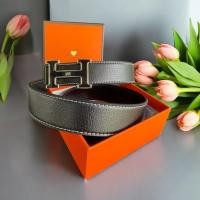 ราคา C Belt เข็มขัดผู้ชาย แบรนด์(เฮอเมด belt) Hiend โลโก้สีดำอะไหล่ขอบทอง หนังวัวแท้พรีเมี่ยม สายเข็มขัดหนังแท้สีดำ พร้อมส่ง (27707756360)