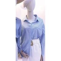 ราคา เสื้อเชิ้ตลายทางฟ้าขาว with it (7456563293)