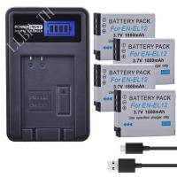 ราคา 2Pcs EN-EL12 ENEL12 EN EL12 Camera Battery + LCD USB Charger for Nikon Camera Coolpix S9900 S9700 AW120 S9500 AW110 S70 (29301377143)