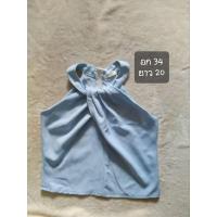 ราคา เสื้อแขนกุดสีฟ้าอ่อนผ้าฮานาโกะ (25061133461)