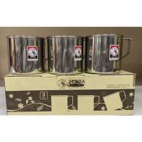 ราคา Zebra กระป๋องน้ำหูจับ แก้วน้ำ สแตนเลส ตราหัวม้าลาย ขนาด 7 ซม. แพ็ค 3 ใบ (20777288136)