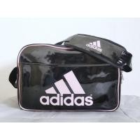 ราคา กระเป๋าสะพาย ADIDAS หนังแก้วสีดำ Logo สีชมพู (16067094401)