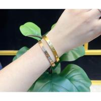 ราคา กำไลฝังเพชร คาร์เทีย สำหรับข้อมือ16-18cm ใส่ได้ งานสวยเหมือนแท้ ปั๊มด้านใน ไม่ดำ (22481533117)