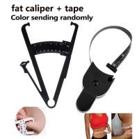 ราคา Health Care Skinfold Body Fat Caliper Body Fat Tester PLICOMETRO with body mass Tape with Measurement Chart Body Health (29862794749)