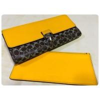 ราคา พร้อมส่ง แท้ % Coach กระเป๋าสตางค์ ใบยาว ACCORDION ZIP WALLET IN SIGNATURE (4832185340)