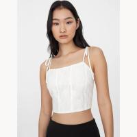 ราคา Pomelo - เสื้อครอปผูกโบว์ผูกโบว์ไหล่ (12790485462)