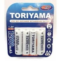 ราคา ถ่านชาร์จ Toriyama NEW 1200 mAh ขนาด AA 4 ก้อน (2556344804)