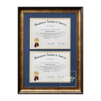 ราคา Bangkokframe-กรอบรูป-กรอบใบประกาศ-กรอบรูปประกาศนียบัตรขนาดA4จำนวน2ใบ-ใส่แมทบอร์ดตัดเจาะ2ชั้น(ไม่รวมใบประกาศนียบัตร) (11813583939)