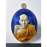 ราคา หลวงปู่แสง วัดโพธิ์ชัย เหรียญรูปไข่ ชินบัญชร หลัง พญาครุฑ 108 น้ำเงิน จีวร (KP6114) (29559855044)