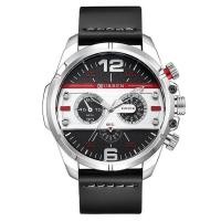 ราคา Curren นาฬิกาข้อมือผู้ชาย สายหนัง รุ่น C8259 Silver/Black (584855094)