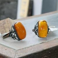 ราคา แหวนอำพัน เงินแท้ มาพร้อมกล่อง พร้อมป้ายแทร็ก วินเทจ (20185441835)