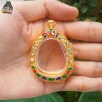 ราคา กรอบพระปิดตา กรอบพระชุบทอง | ใส่พระปิดตา(ขอบบาง) | กว้าง3.0*สูง3.6ซม.(ขนาดจอกระจก) (23369800805)