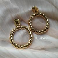 ราคา !!พร้อมส่ง!! ต่างหูแฟชั่น ห่วงทอง สายฝอ งานนำเข้า (2400854240)