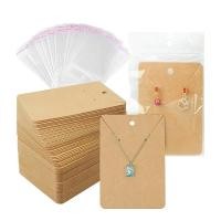 ราคา Earring Cards Necklace Display Cards with Bags 50pcs Earring Display Cards 50Pcs Self-Seal Bags Kraft Paper Tags for DIY (28913803648)