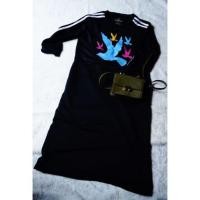 ราคา เดรสแขนยาวคลุมเข่าสีดำ (7835386222)