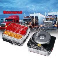 ราคา 1คู่ 12V ไฟท้ายแม่เหล็ก 16LED 6000K IP68 กันน้ำ ไฟสัญญาณสำหรับรถพ่วงรถบรรทุกรถ ไฟท้ายรถบรรทุก 10 ม. สายเคเบิล (25622876388)