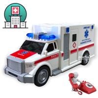 ราคา [พร้อมส่ง] รถพยาบาลของเล่น รถพยาบาลเล่น รถฉุกเฉิน 1:20 ล้อระบบ Friction รถของเล่น เล่นง่าย WY-670A (15753378491)