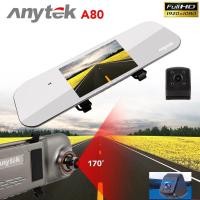 ราคา กล้องติดรถยนต์ Anytek A80 ติดกระจกมองหลัง 2 กล้อง หน้า-หลัง (344718118)