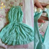 ราคา เดรสสั้นออกงานสีเขียวมิ้น (317110322)