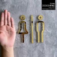 ราคา ป้ายห้องน้ำสีทองหรูหรา ป้ายสุขาสีเงินอะคริลิค ป้ายสัญลักษณ์ห้องน้ำชายหญิง สวยสไตล์โมเดิร์น,Designfac (26354711416)