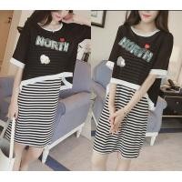 ราคา Set_bs1633 ชุด 2 ชิ้น(เสื้อ+เดรส) เสื้อครอปผ้าชีฟองสีพื้นดำแต่งดีเทลเก๋ๆ+เดรสลายริ้วสีขาวดำผ้าคอตตอนผสมสแปนเด็กซ์ งาน... (6265891271)