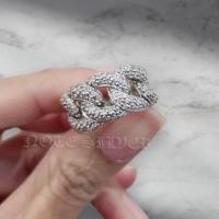 ราคา แหวน เงินแท้ ลายเลส ฝังเพชร ชุบทองคำขาว NSRG1851 (15926938789)