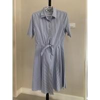 ราคา เดรส JASPAL เดรสมือสองใส่ทำงานทรงเอ ลายทางสีฟ้าขาว (9806646268)