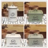 ราคา ☘️พร้อมส่ง☘️โถน้ำตาลเซรามิก โถทรงสีเหลี่ยมใส่เนย เซรามิควินเทจ เซรามิคเจแปน (6897556795)