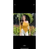 ราคา พร้อมส่ง เสื้อไหมพรม แขนยาว Basic croptop เสื้อครอป เกาะอก เปิดไหล่ข้างเดียวเก๋มาก ปาดไหล่เฉียงเก๋ๆ (29463361208)