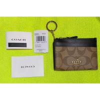 Coach F88208 Mini Skinny ID Case In Signature Canvas กระเป๋าใสบัตร