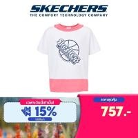 ราคา Skechers สเก็ตเชอร์ส เสื้อยืดแขนสั้นเด็กผู้หญิง Girls Basketball Short Sleeve Tee - SL324G349-00GK (26459614993)