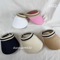 ราคา หมวกสานครึ่งหัวกันแดด เกรดA ไม่เสียทรง แฟชั่นผู้หญิง (29557604471)
