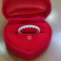 ราคา แหวนเพชรแท้รอบนิ้ว เม็ดละ 5 ตัง น้ำ 99-100 ตัวเรือนทองคำขาว (3205176584)