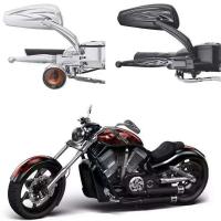 ราคา Motorcycle Rear View Mirror Motorbike Side Rearview Mirrors For Harley Davidson For Sportster Iron 883 Street Glide Ride (27811615814)