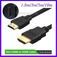 ราคา mini HDMI to HDMI cable 1.8M 3M 5M 10M- Black (23363531009)